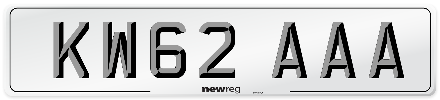 KW62 AAA Number Plate from New Reg